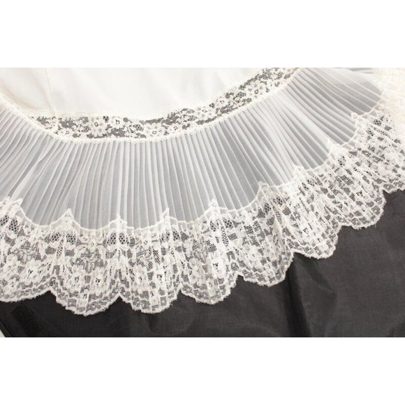 Vintage Van Raalte Full Slip sz 32 Suavette Fancy Lace Trim Creamy White Nylon S - Picture 9 of 10